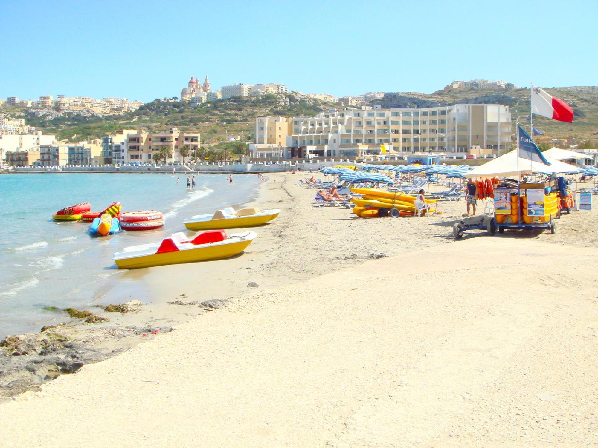 Seafront Apartment Terrace, Lounger & Panoramic Ocean Views Mellieħa Exterior foto
