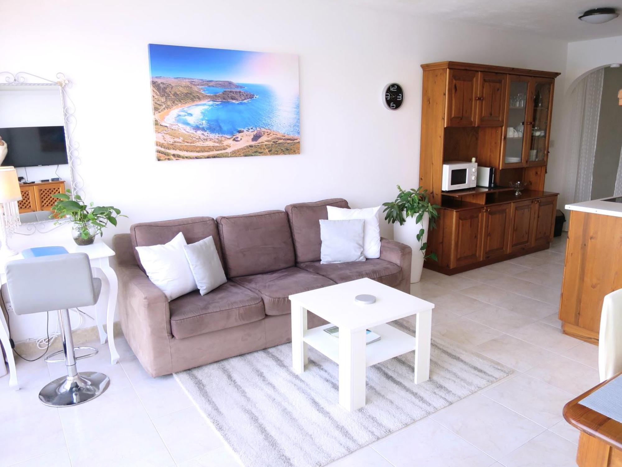 Seafront Apartment Terrace, Lounger & Panoramic Ocean Views Mellieħa Zimmer foto